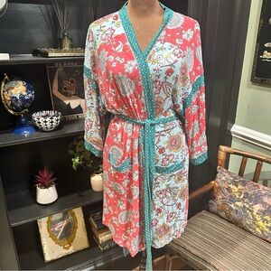 Layla Floral Robe – Size S/M – Made in India – Soft & Stretchy